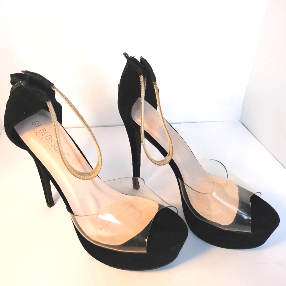De Blossom collection platform stilettos size 10 heel 5.5 in. High slightly used